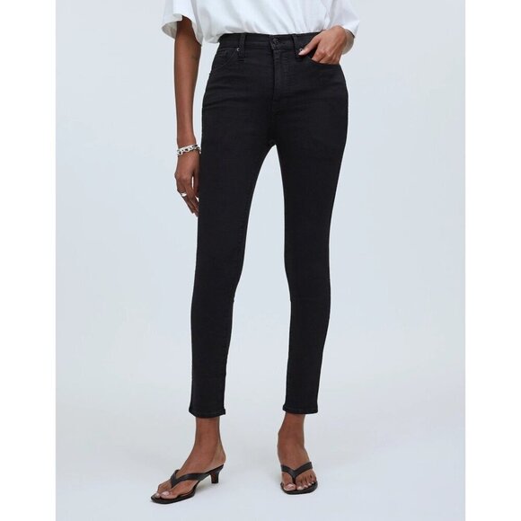Madewell Womens Black10" high Rise Skinny Jeans Womens size 27 - Picture 1 of 11